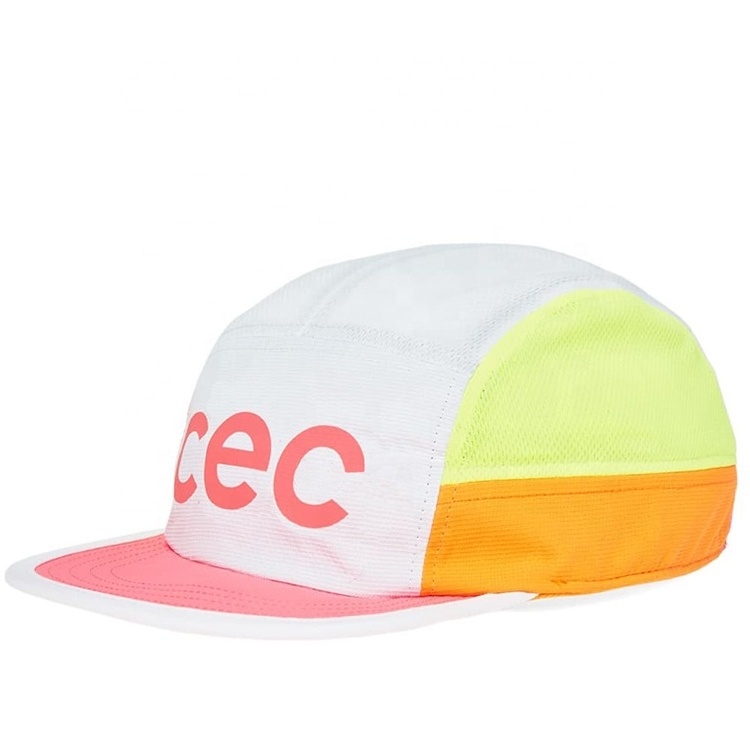 2021 New Design Polyester Summer Breathable Sports Cap Folded Brim Running Cap For Boys And Girls