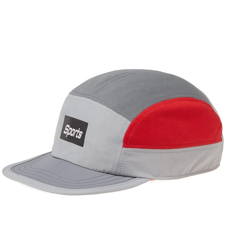 2021 New Design Polyester Summer Breathable Sports Cap Folded Brim Running Cap For Boys And Girls