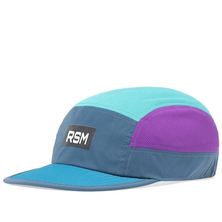 2021 New Design Polyester Summer Breathable Sports Cap Folded Brim Running Cap For Boys And Girls