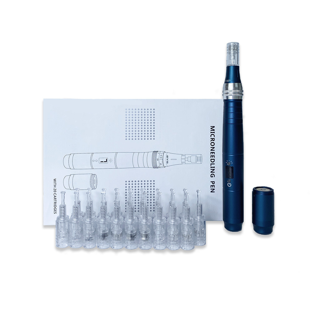 LED lights microneedling pen professional derma needle with 2 battery 500mah nano derma pen