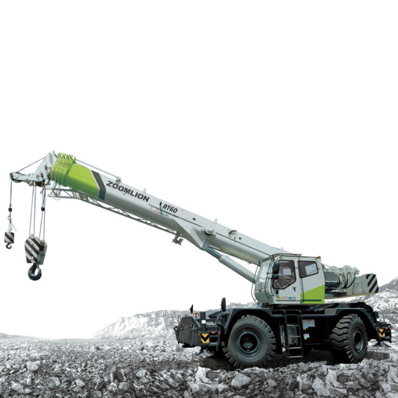 High quality zoomlion RT60 4x4 60 ton hydraulic rough terrain truck crane for sale