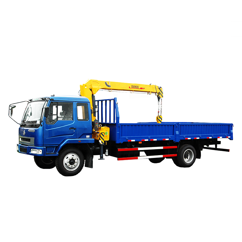 Popular SQ4SK2Q telescopic 4 ton small trailer truck mounted crane with basket for sale