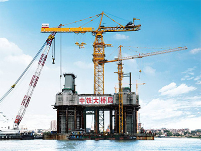 High quality L80-6S mini mobile 6 ton luffing jib tower crane for sale