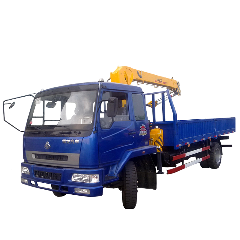 Popular SQ4SK2Q telescopic 4 ton small trailer truck mounted crane with basket for sale