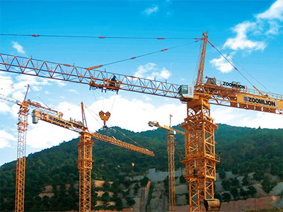 High quality L80-6S mini mobile 6 ton luffing jib tower crane for sale