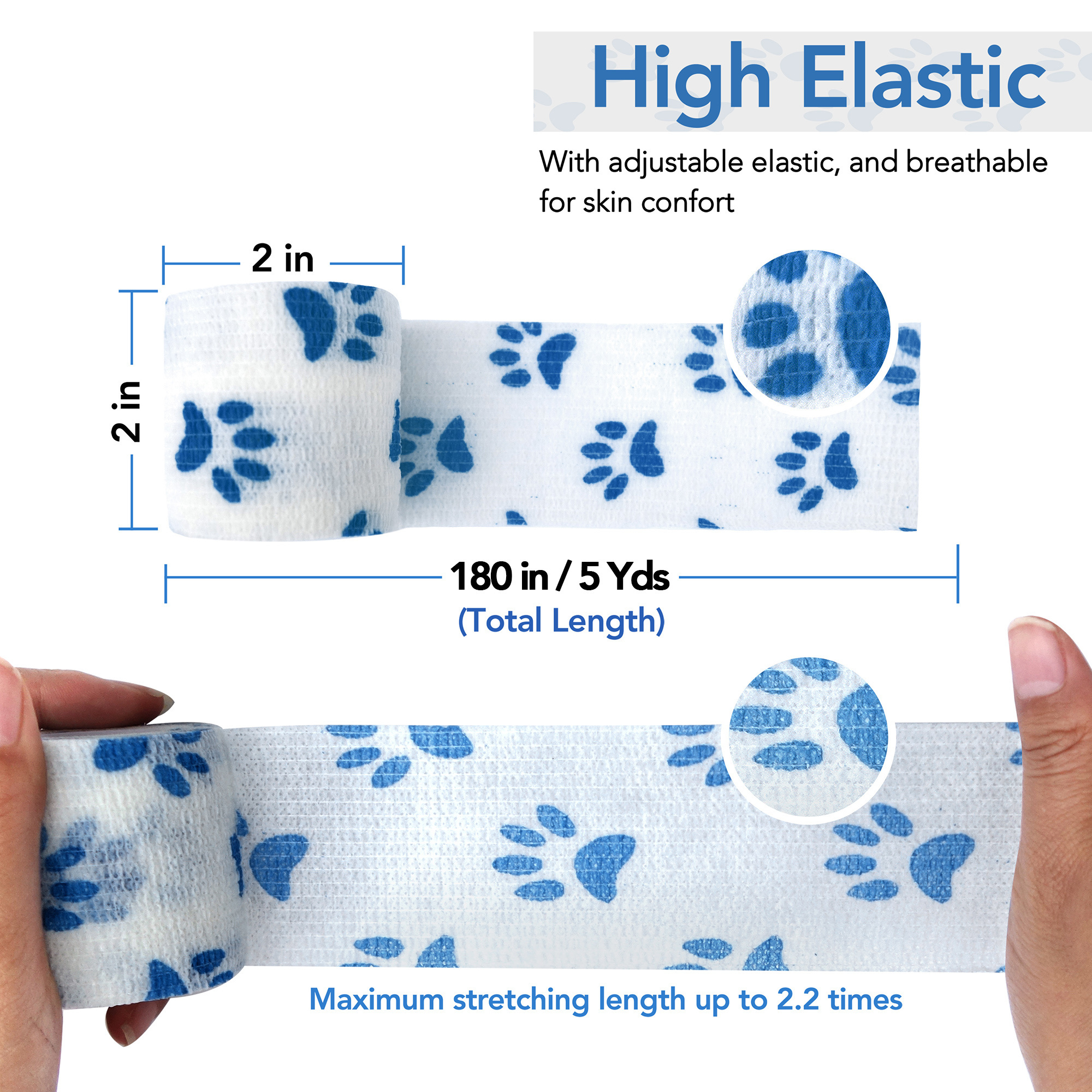 Cohesive Elastic 10cm Self Adhesive Medical Nonwoven Self-adhesive Bandage And Anti-cocoon Self-adhesive Elastic Bandage