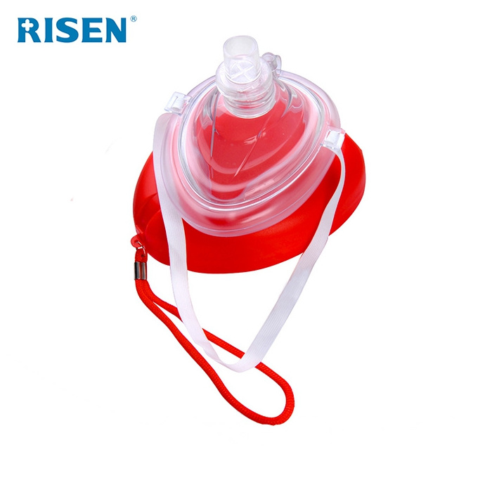 OEM Wholesale Training Medical CPR Pocket Face Mask KIt with Keychain disposable resuscitator breathing mask