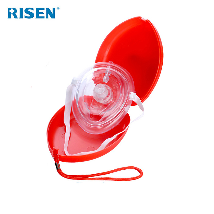 OEM Wholesale Training Medical CPR Pocket Face Mask KIt with Keychain disposable resuscitator breathing mask