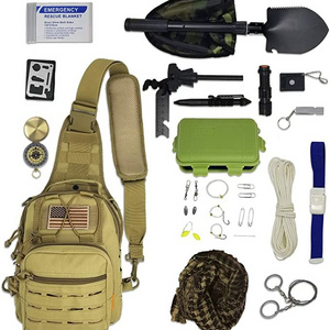 Wilderness Survival Kit Multifunctional Shovel Fold Tactic Camping Kit Outdoor Survival Spade