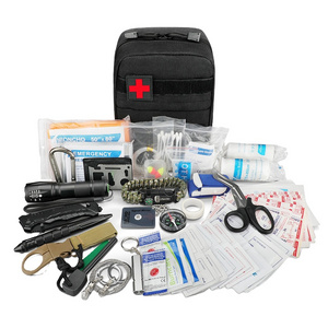 Custom Logo Outdoor Camping Emergency Survival Gear Kit with First aid Item