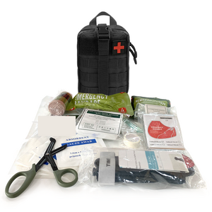 Risenmed manufacture custom emergency medical treat survival kit backpack with food in metal tin bulk