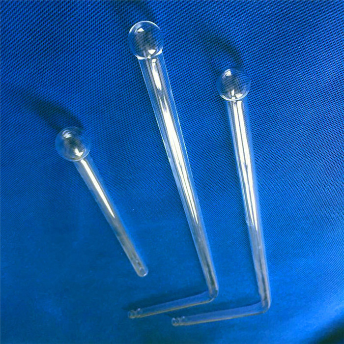 Transparent UV Ball Shape End Bet Sample Quartz Tube Quartz Pipes