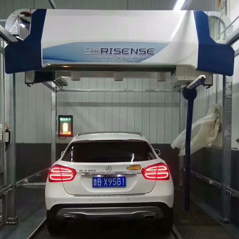 Risense brushless contactless touchless 360 touch free automatic used car wash machine with air dryer