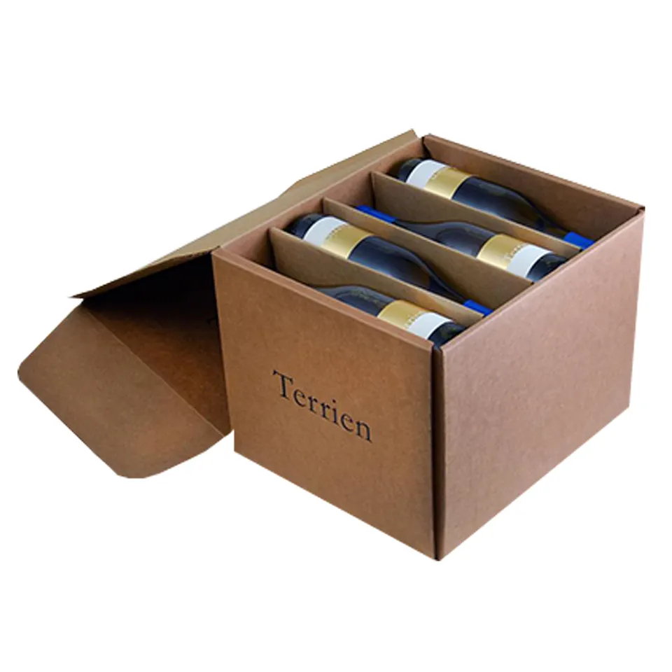 High Quality Corrugated Cardboard Box Packaging Wine Shipping Box Recyclable Carton Shipping Moving Boxes