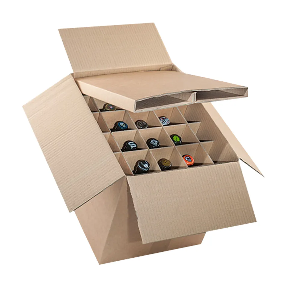 High Quality Corrugated Cardboard Box Packaging Wine Shipping Box Recyclable Carton Shipping Moving Boxes