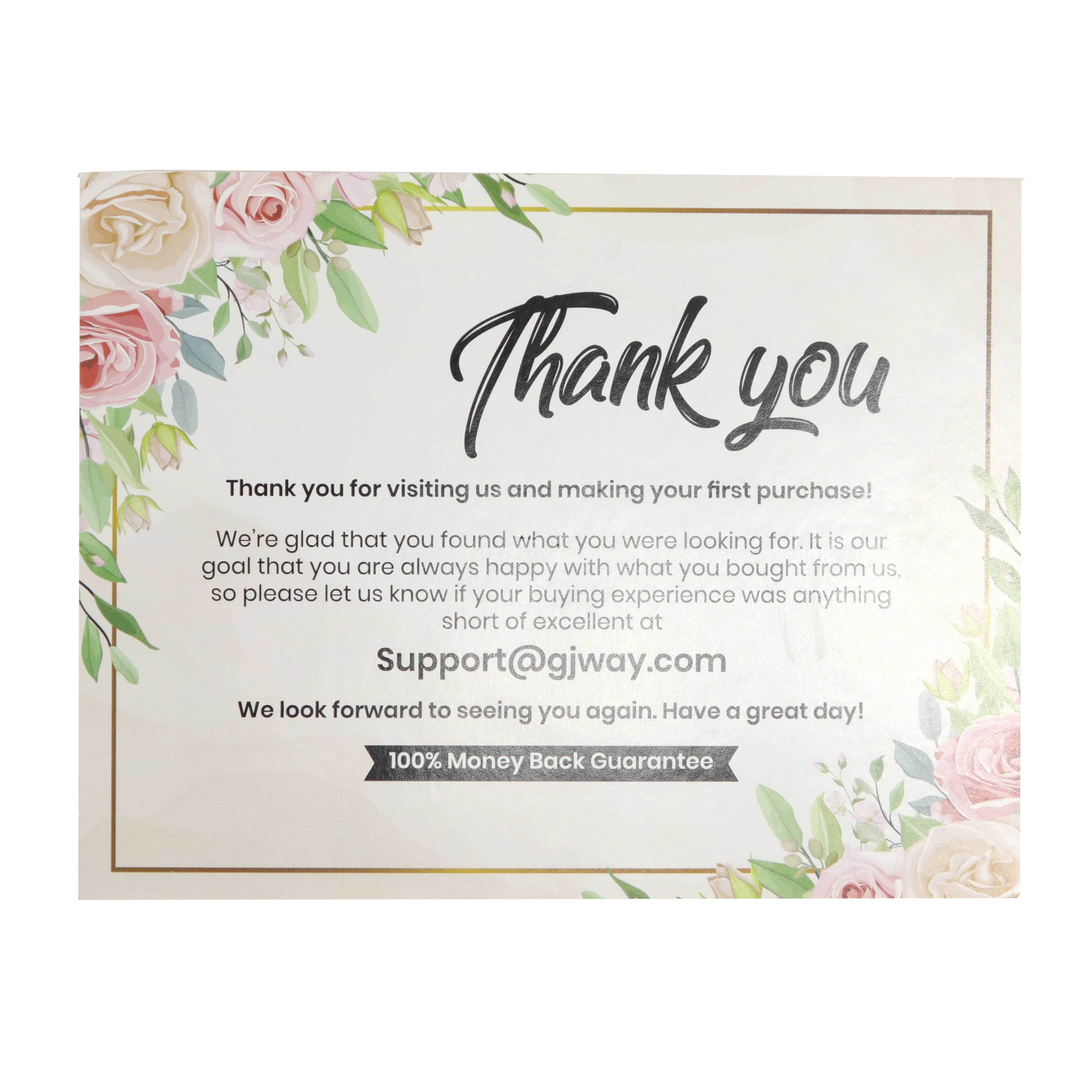 Thank You for Supporting My Small Business Card Thanks Greeting Card Appreciation Cardstock for Owners Sellers Thank You Card