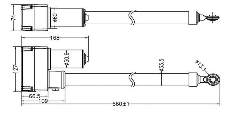 12inch 18inch 24inch Satellite dish linear Actuator HARL-3618