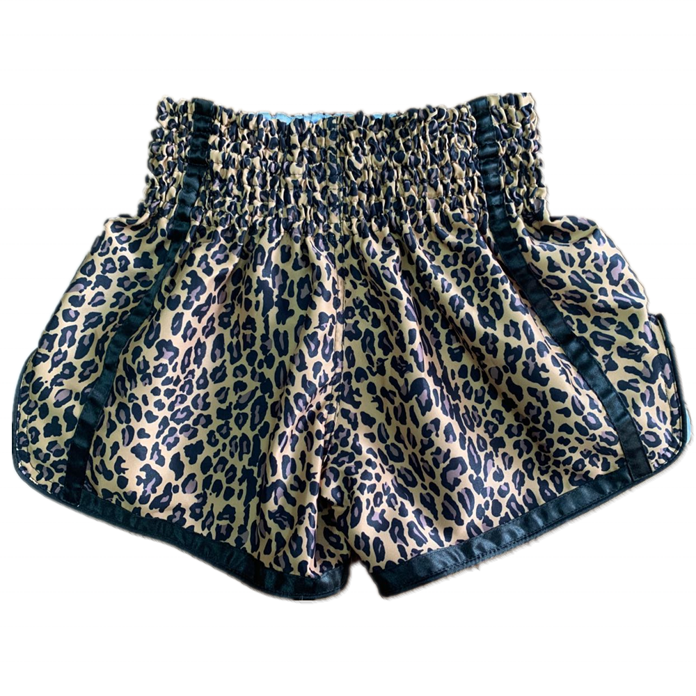 wholesale Fashion Sexy Cheetah Shorts Training Muay Thai Boxing Stain Short For Women Kids Unisex Shorts