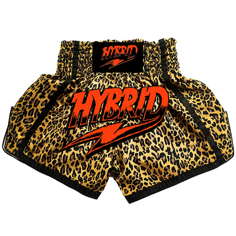 wholesale Fashion Sexy Cheetah Shorts Training Muay Thai Boxing Stain Short For Women Kids Unisex Shorts