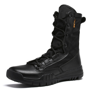 2022 desert lace up black combat boots for men