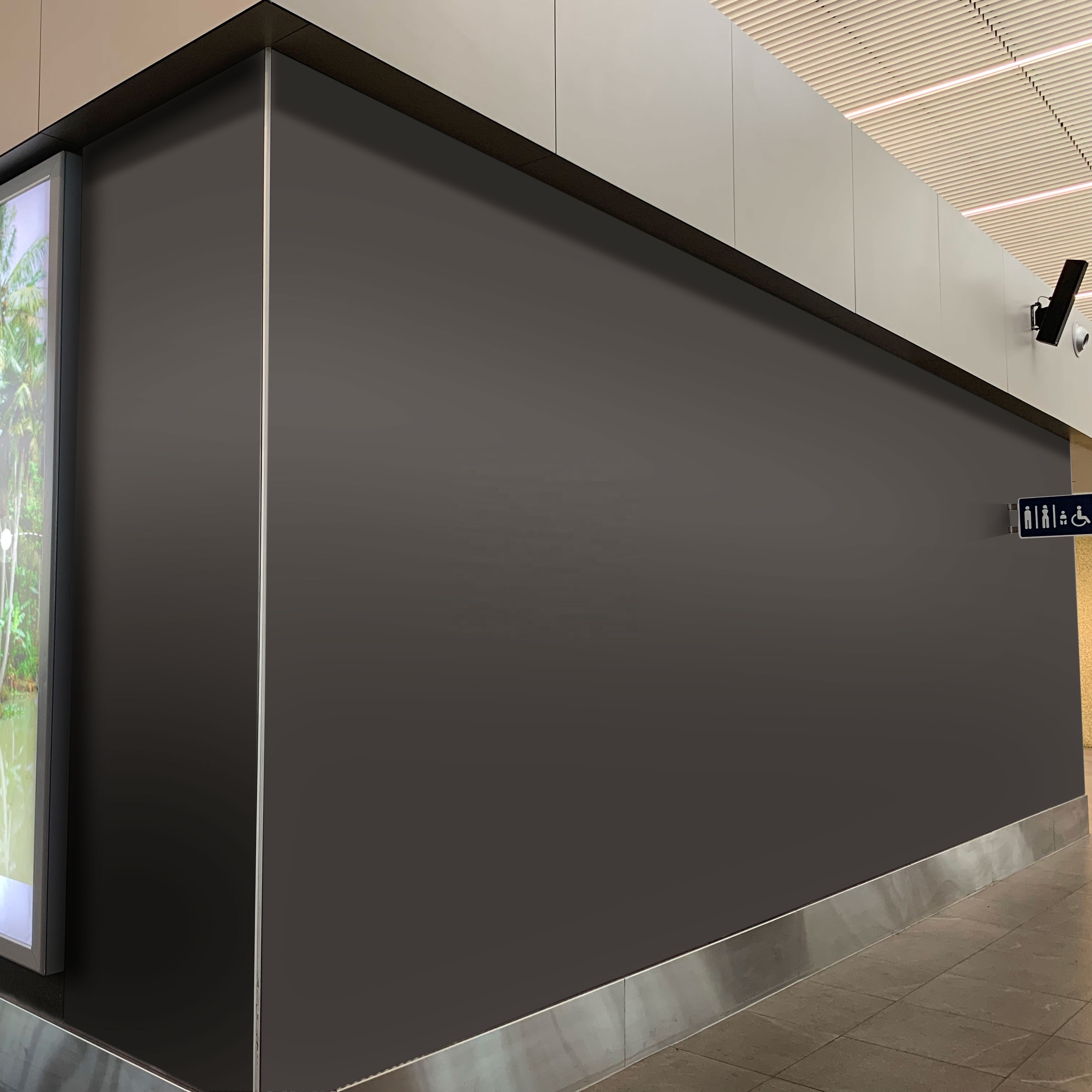 Black Matt Smooth Texture Surface Interior Indoor HPL Wall Panel for Office Building