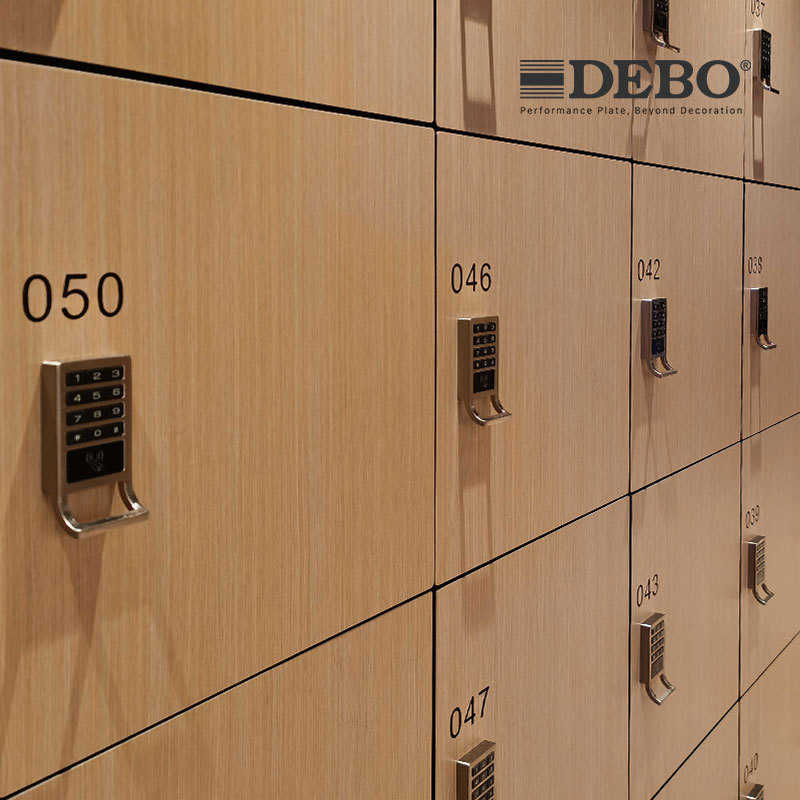 DEBO new design SHANGHAI IWF Exhibition locker hpl parcel locker gym locker for sale