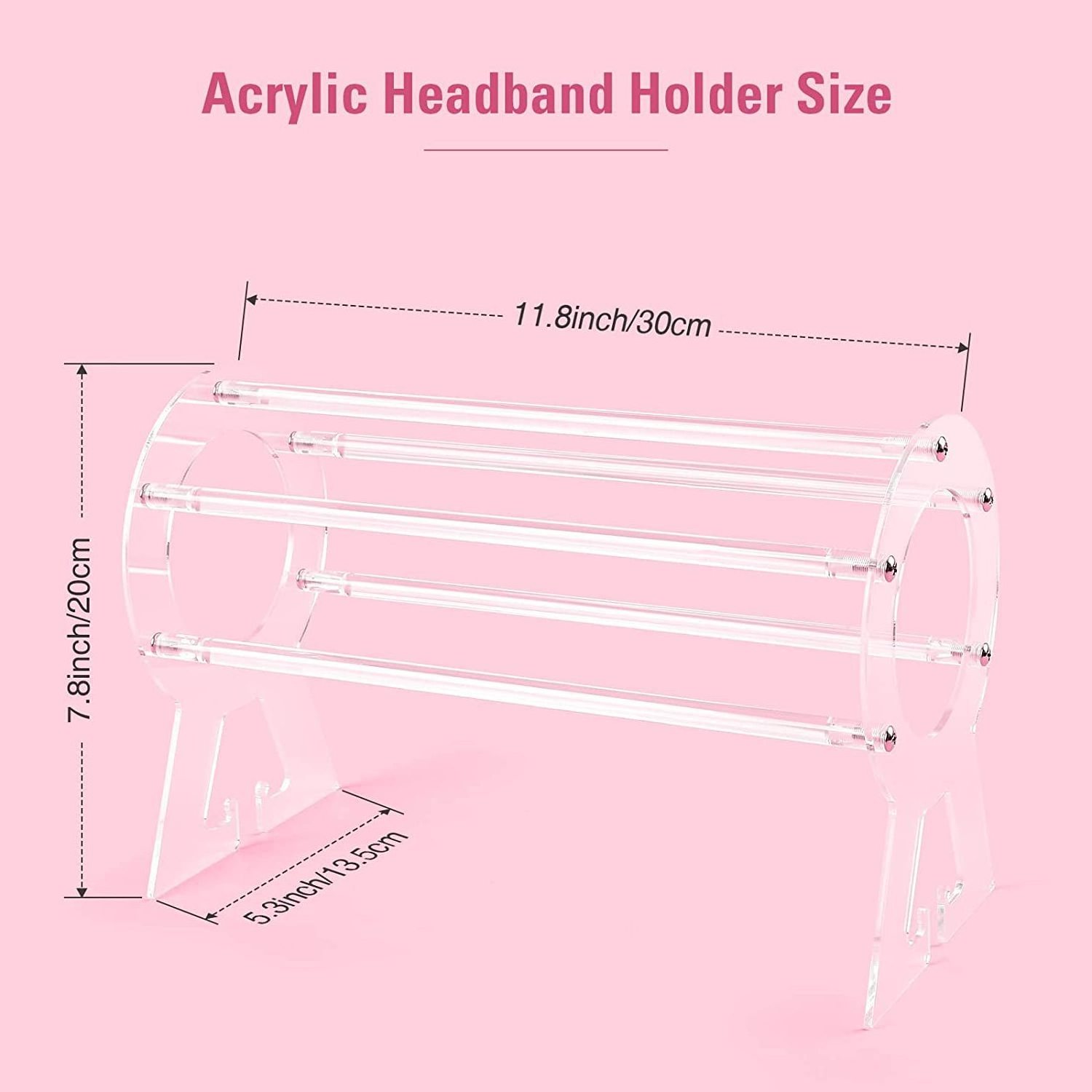 Acrylic Bar Hair Ornament Stand Assembly Display Stand Head Scarf Hair Band Storage Display Stand Transparent Model Plastic Coin