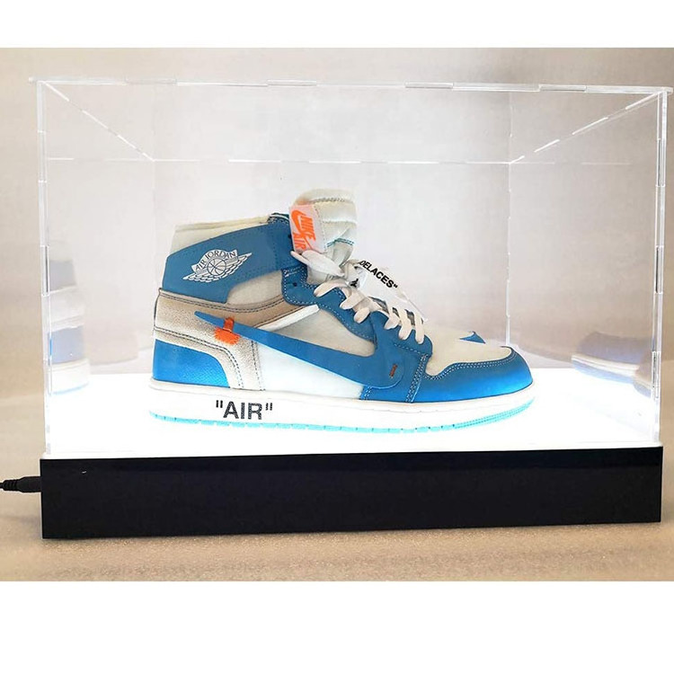 Basketball Shoes Clear Acrylic Panels Display Cases For Sports Memorabilia Products Storage Showcase