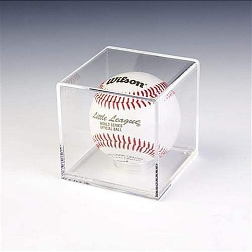 Baseball Display Case, UV Protected Acrylic Cube Baseball Holder Square Clear Box Memorabilia Display Storage Sports Official Ba