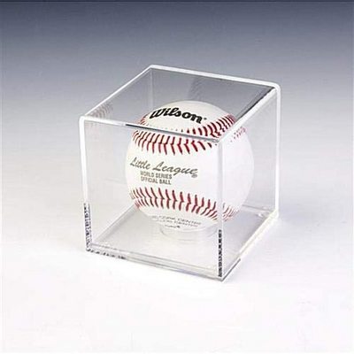 Baseball Display Case, UV Protected Acrylic Cube Baseball Holder Square Clear Box Memorabilia Display Storage Sports Official Ba