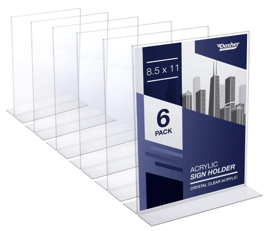 Double Sided Clear Acrylic Sign Display Holder 4x6 5x7 8.5x11 a5 Plastic Table Menu Stand