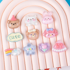 Resin Accessories Cartoon Bear Cake Hand create diy cream glue mobile phone case patch children's hair accessories material