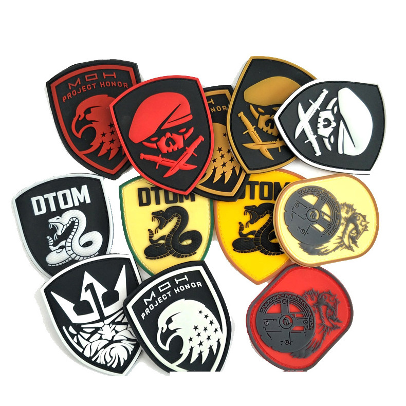 Tactical Pvc Jacket Patches With Custom Logo Design