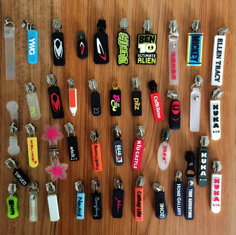 Rishun zipper sliders type custom logo zipper puller