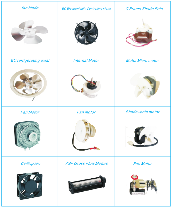 Different kinds of refrigeration and split air conditioner spare parts