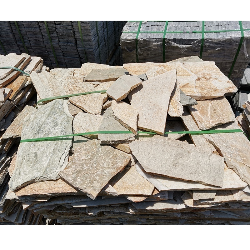 Natural Irregular Rusty Paving Outdoor Slate Stone Wall Cladding Indoor Flagstone Pavers Floor Tiles