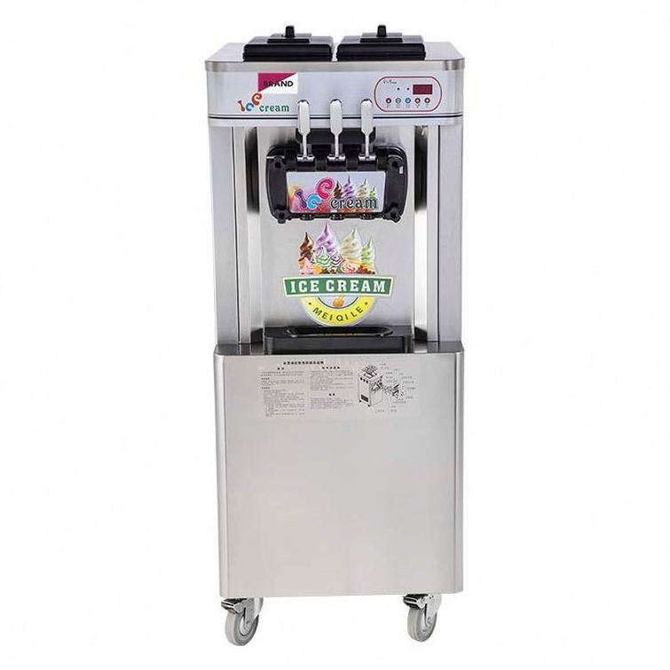 Mini Roller Ice-Cream Making Machine Electric Soft Serve Ice Cream Frozen For Small Thailand Roll With Dispenser