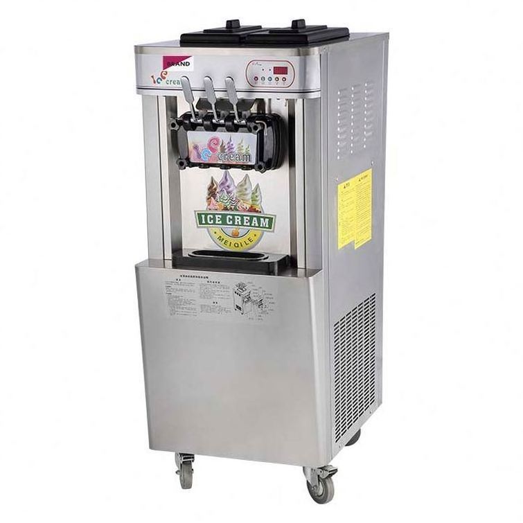 Mini Roller Ice-Cream Making Machine Electric Soft Serve Ice Cream Frozen For Small Thailand Roll With Dispenser