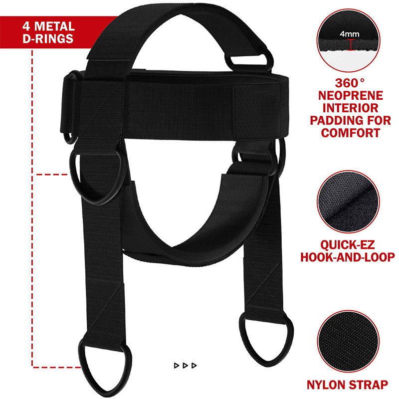 Gym Boxing Strengthener Trainer 4MM Padded Neck Head Harness Exerciser Neck Harness Weight Lifting Training