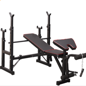 Multi functional Weightlifting Barbell Bed Home Fitness Equipment Squat Rack Bench Press Dumbbell Bench Set