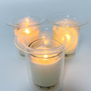 Factory Direct Home Decorative Marble Candle Holders Glass Refill Inserts for Candles Refill Insert Metal Candle Insert Refill