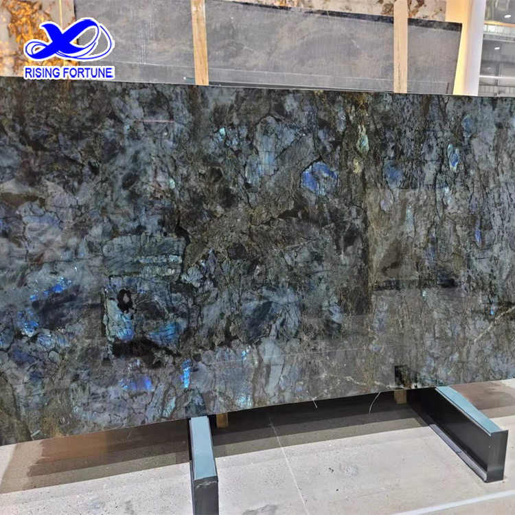 Interior Decoration Lemurian Labradorite Blue Granite Slab Labradorite Granite Countertop Lemurian Blue slab