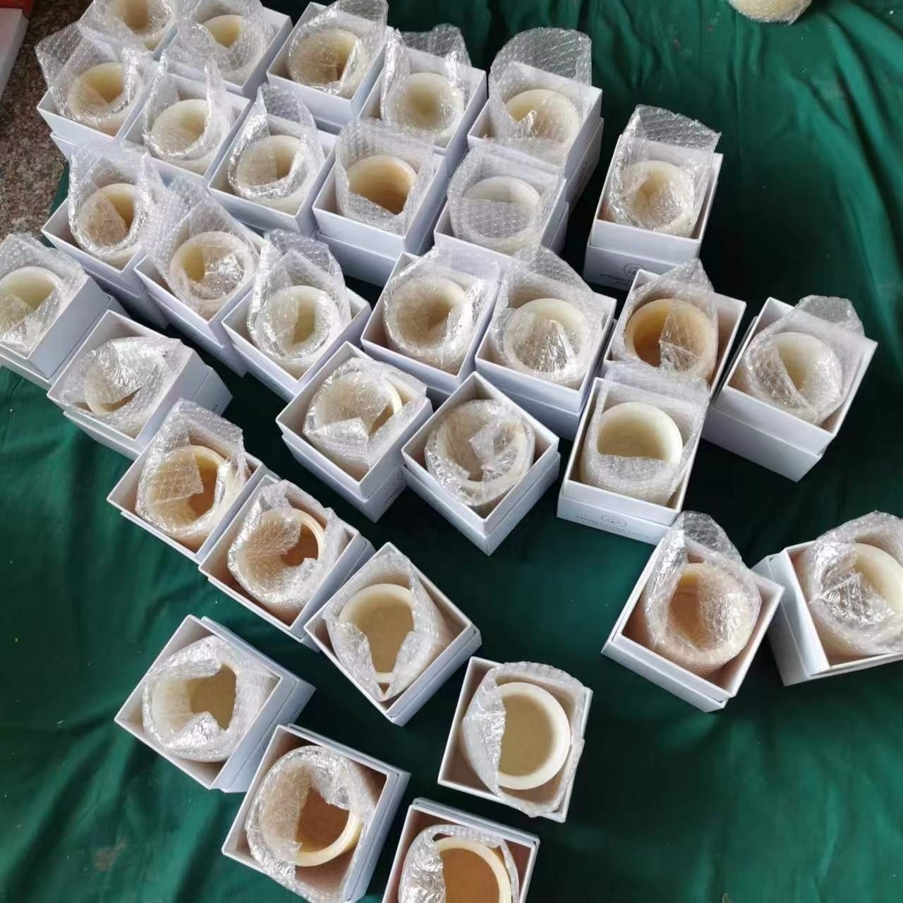 Luxury White Onyx Candle Holders with Lid Marble Stone Onyx Candle Jar Wholesale Vessel for Candle Making in Bulk