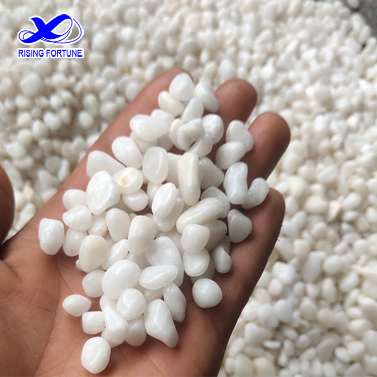 Wholesale 100% Natural Snow White Quality Pebble Stone 30X50MM Gardening and Landscaping Marble Stone Pebble China Supplier