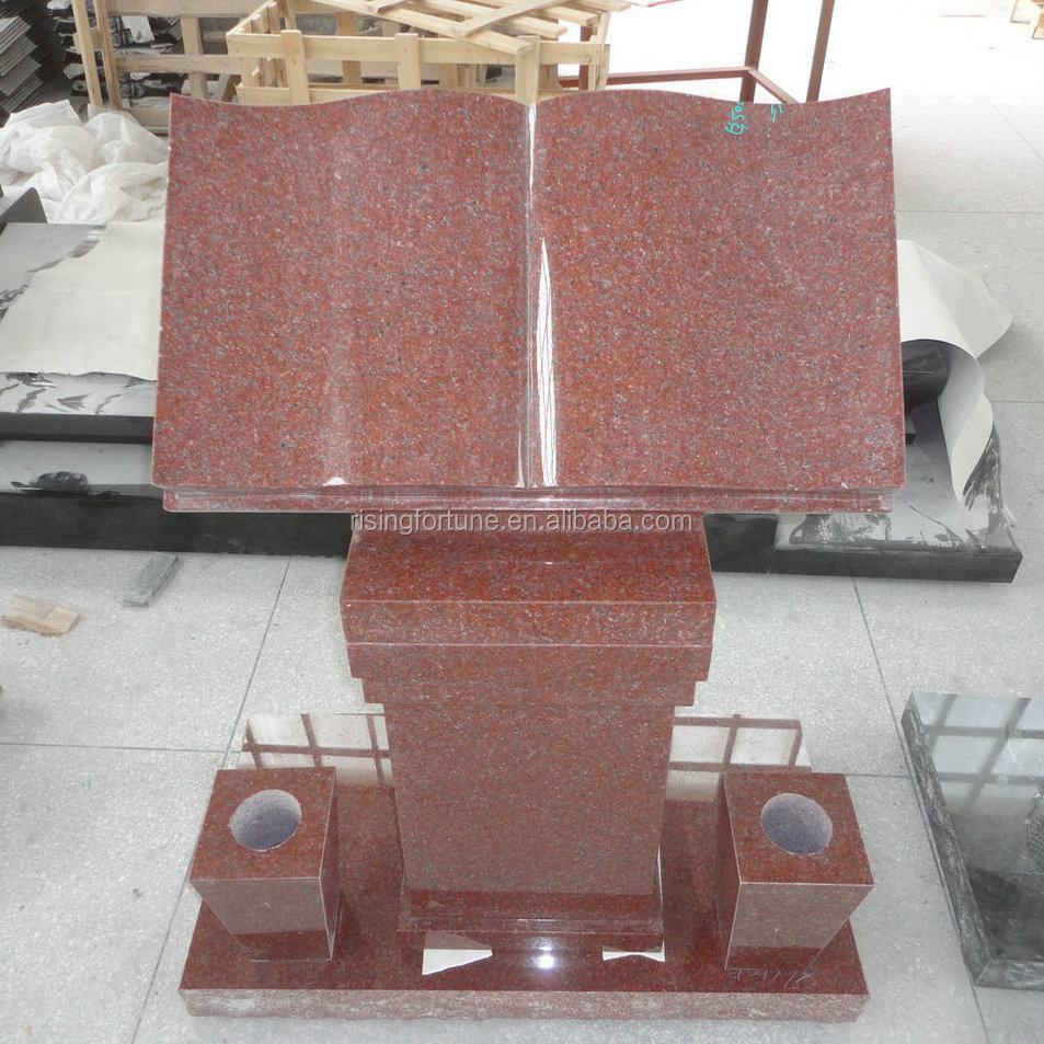 Granite open bible book cremation pedestal memorials and monuments