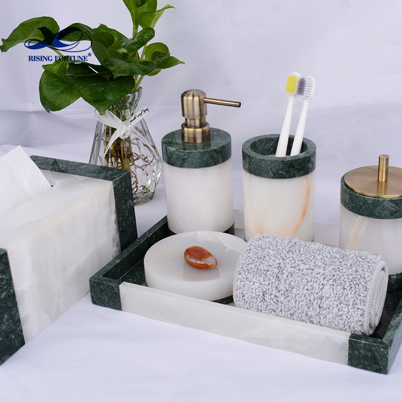 Home Marble Bathroom Accessories Set Marble Effect Accessory Bathroom Set