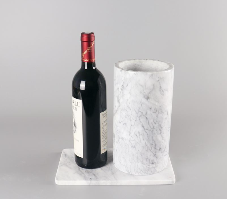 Natura Marble Wine ice Bottle Cooler granite wine chiller stone bucket for Champagne