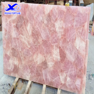 Luxury Rose Quartz Slab Stone White Stone Countertop for Kitchen Table Top Vanitytop Lighth Granite Decoration Sale Edge Flat