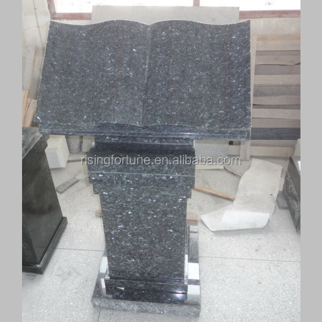 Granite open bible book cremation pedestal memorials and monuments