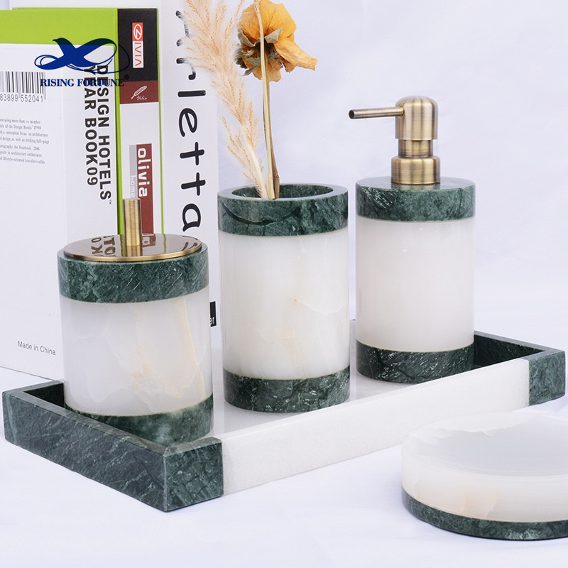 Home Marble Bathroom Accessories Set Marble Effect Accessory Bathroom Set